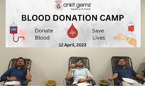 Ankit Gems Organizes Blood Donation Camp at their Diamond Manufacturing Facility in Surat