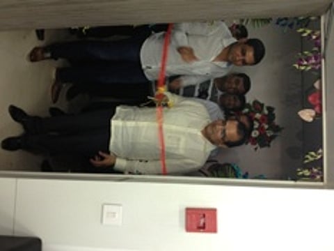 At the office opening ceremony