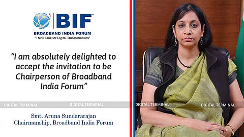 Broadband India Forum Appoints Retd IAS Smt. Aruna Sundararajan As Its Chairperson