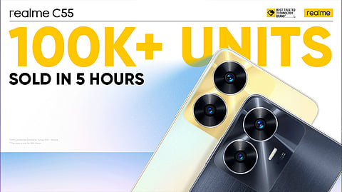 Over 1 Lakh Realme C55 Smartphones Sold in 5 Hours of First-day Sale