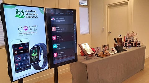 boAt COSMOS smartwatch provided to JKCHC members for vital monitoring.