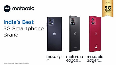 Motorola Named as India’s Best 5G Smartphone Brand by Techarc