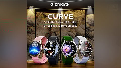 Gizmore Unveils New CURVE Smartwatch At Rs. 1,299/-