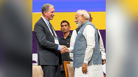 Mark Papermaster, Executive Vice President And Chief Technology Officer, AMD with PM Narendra Modi