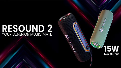 Portronics Unveils ‘Resound 2’ 15W Portable Speaker with RGB Lights