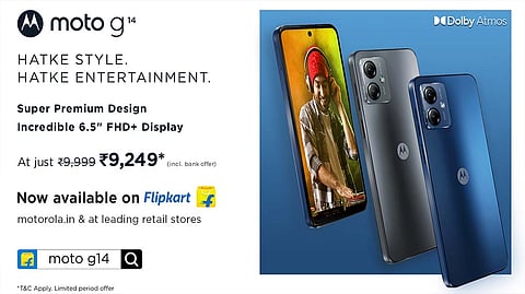 Moto g14 Now Available on Flipkart, Priced at Rs. 9,999/-