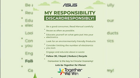 ASUS Launches #DiscardResponsibly Initiative to Promote E-Waste Disposal