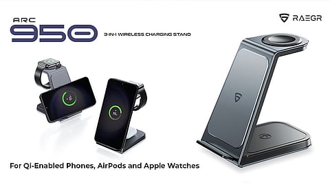 RAEGR Unveils Arc 950: A 3-in-1 Charging Stand