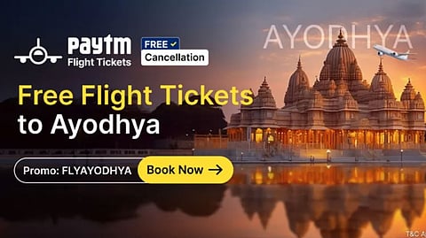 Paytm Offering 100% Cashback for Devotees Traveling to Ayodhya by Flight and Bus