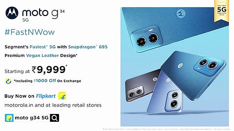Moto g34 5G Goes on Sale on Flipkart, Starting at Just ₹9,999