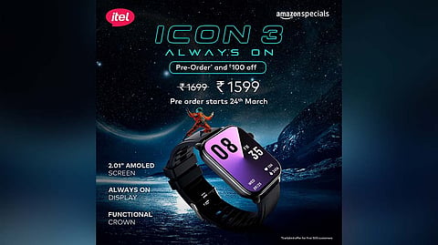 itel Introduces ICON 3 Smartwatch with AMOLED Display and Bluetooth Calling