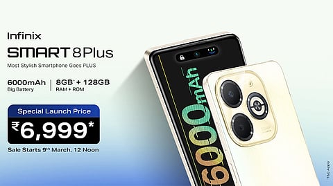 Infinix Smart 8 Plus Featuring 6000 mAh Battery Available on Sale