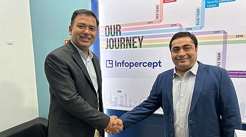 L-R: Prashant Pratap Singh, Director of Sales for Government and PSU Business, Infopercept and Jaydeep Ruparelia, CEO of Infopercept