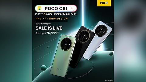 POCO C61 Sale Begins: Stylish Design, Amazing Features at INR 6,999