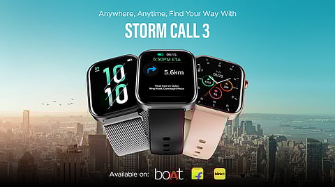 boAt Launches Storm Call 3: India's First Smartwatch with Turn-by-Turn Navigation