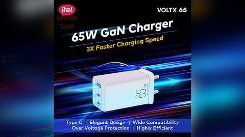 itel Introduces VOLTX 65W Fast Charger at INR 1,699