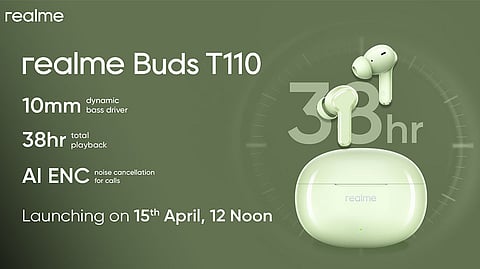 Realme T110 Wireless Earbuds Set to Launch on 15th April 2024