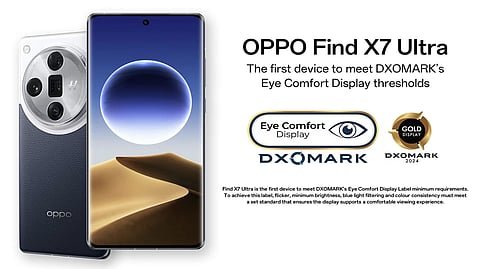OPPO Find X7 Ultra Earns DXOMARK's Eye Comfort Display Label