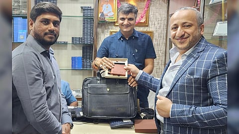 L-R: K. Subhadeepan, Product Manager Redington Limited; Jagdish Purohit, Managing Partner at Adarsh Technologies; Fissal Oubida, General Manager and Global Marketing Director โ Middle East, Africa and India, Lexar.