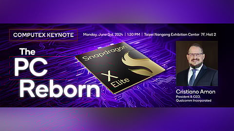 Qualcomm CEO Cristiano Amon to Deliver Keynote on "The PC Reborn" at COMPUTEX 2024