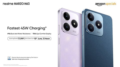 Realme NARZO N63 Goes on First Sale, Featuring Thinnest Vegan Leather Design