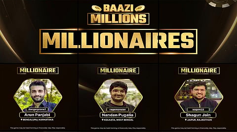 PokerBaazi's Baazi Millions Tournament Concluded, 25 Players Become Millionaires