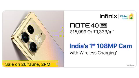 Infinix Announced Sale of its Note 40 5G on Flipkart