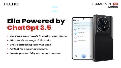 TECNO CAMON 30 Series Elevating User Experience with Ella-GPT and Ask AI