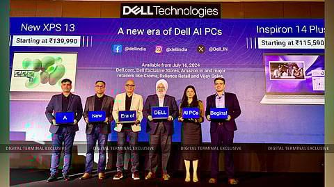 L-R: Pujan Chadha, Director, Product Marketing, CSB, Dell Technologies, Atul Mehta, Sr. Director & GM, Dell Technologies, Raj Kumar Rishi, VP and MD, CSB, Dell Technologies, Savi Soin, SVP and President of Qualcomm India, Savi Soin, SVP and President of Qualcomm India, Mayuri Saikia, Director of Marketing, CSB, Dell Technologies, India and Saurabh Arora, Mobile, Compute and XR Business Head, Qualcomm India
