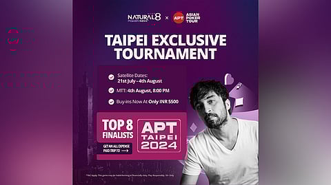 Bollywood Star Siddhanth Kapoor Partners with Natural8 India for APT Taipei Poker Classic 2024