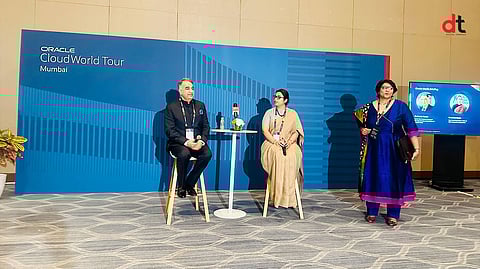 L to R: Shailender Kumar, Senior Vice President and Regional Managing Director, Oracle India and NetSuite JAPAC, Shreshtha Gupta, Chief Technology Officer, NSDC & Vandana Shenoy Corporate Communications Director