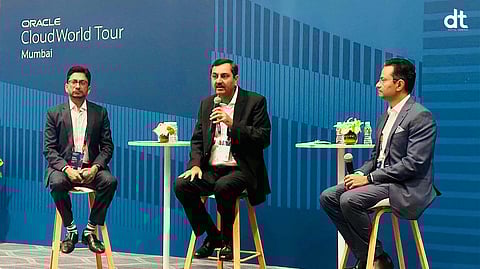 L to R: Ankur Aggarwal, MD & Lead - Growth & Strategic Client Relationships, Accenture in India, Lalit Malik, Group Vice President, Alliances & Channels, Oracle Asia Pacific & Yatin Patil, Partner, Deloitte India