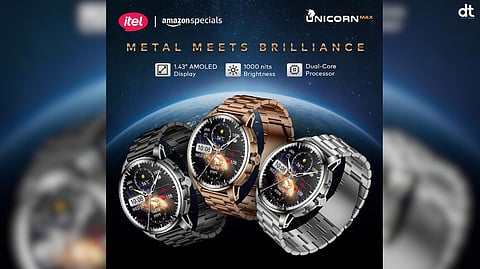 itel Unicorn Max Smartwatch Debuts on Amazon with 1000 Nits Brightness and AMOLED Display