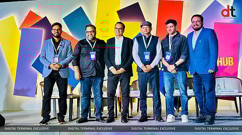 L-R: Rajeev Ranjan, Co-founder & Director of News Dot Media, Utsav Malhotra, COO, Noise, Ashok Rajpal, MD, Ambrane India, Chandra Mohan, CEO, Poojara Telecom, Rohit Nandwani, Founder & COO, Hammer Lifestyle and Satya N Satyendra, COO, Hotspot Retail