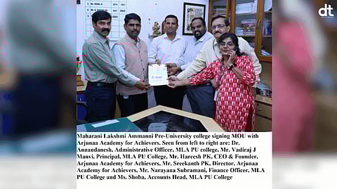Maharani Lakshmi Ammanni PU College Joins Hands with Arjunaa Academy to Empower Future Achievers