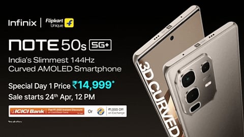 Infinix NOTE 50s 5G+ to Go on Sale on Flipkart at ₹14,999