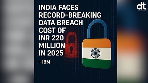 India Faces Record-Breaking Data Breach Cost of INR 220 Million in 2025: IBM