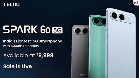 TECNO Spark Go 5G with 6000mAh Battery Goes on Sale at ₹9,999