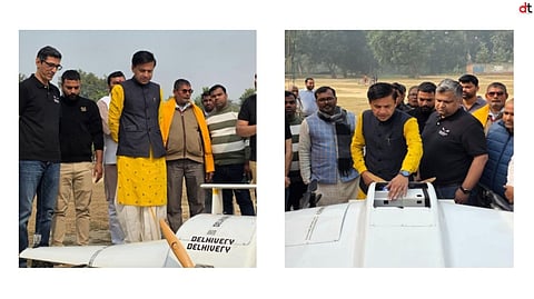 Delhivery Executes Successful Medicine Delivery via Drone in Presence of Deoria MP