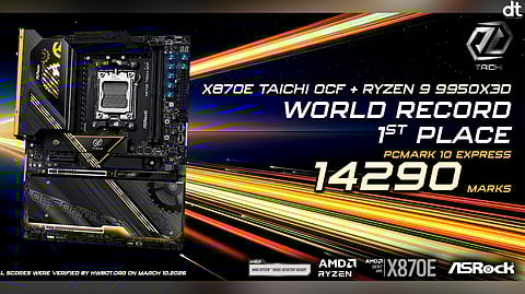 ASRock Achieves PCMark 10 Express World Record with X870E Taichi OCF Motherboard