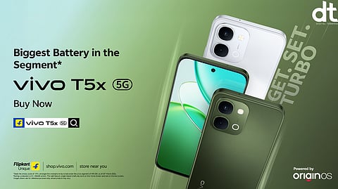 vivo Announces Sale of T5x 5G with Massive 7200mAh Battery and Powerful Performance