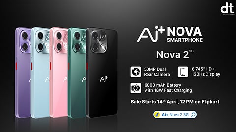 Ai+ Nova 2 Available from Today on Flipkart at Starting Price of ₹8,999