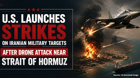 U.S. Launches Strikes on Iranian Military Targets After Drone Attack Near Strait of Hormuz