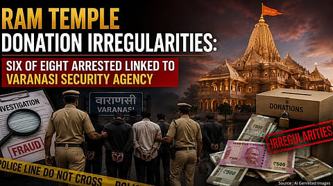 Ram Temple Donation Irregularities: Six of Eight Arrested Linked to Varanasi Security Agency