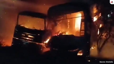 Eight Killed, 22 Injured After Bus Collides with Truck and Catches Fire on Delhi-Mumbai Expressway