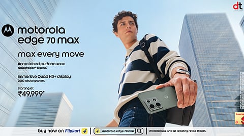 Motorola Edge 70 Max First Sale Begins in India with 2K AMOLED Display at Rs. 49,999