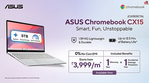 ASUS Launches Chromebook CX15 in India at ₹47,990, Expands Chromebook Portfolio