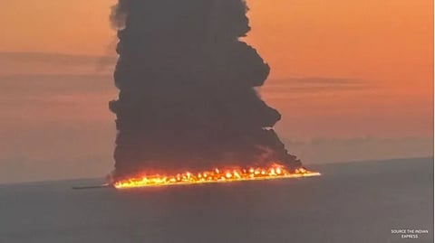 Oil Tanker Catches Fire Off Russia After Ukraine Drone Attack, 23 Indian Crew Members Rescued