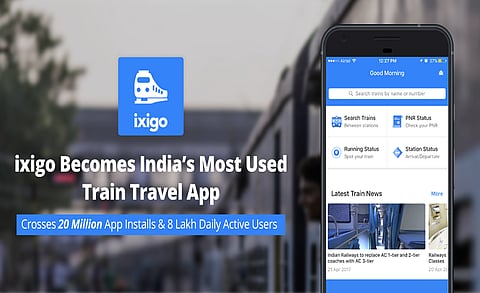 ixigoTrain App Marks 20 Million Installs