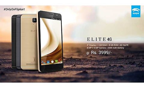 Swipe Unveils ELITE 4G Smartphone at Just 3, 999/-